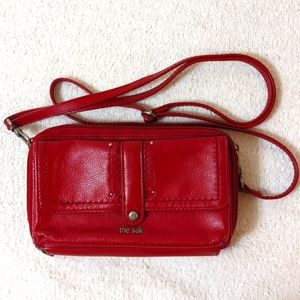 The Sak Iris Sequoia Phone Wallet Crossbody Wristlet Bag in Red